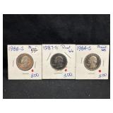 Lot of 3 Proof Washington Quarters