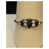 .925 Silver Sapphire Ring Size 11