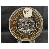 1997 .999 Silver Grand Casino Gaming Token