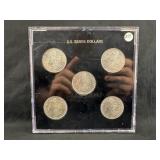 Uncirculated Morgan Silver Dollar Set in Capital