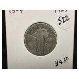 1925 Silver Standing Liberty Quarter