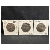 Lot of 3 Kennedy Half Dollars