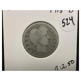 1915-D Silver Barber Quarter