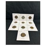 Lot of 10 Indian Head Pennies