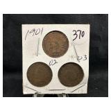 Lot of 3, 1900