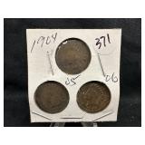Lot of 3, 1900