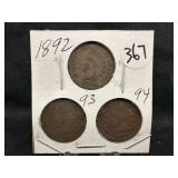 Lot of 3 1890