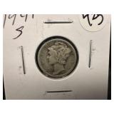 1941-S Silver Mercury Dime