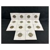 Lot of 14 Buffalo Nickels