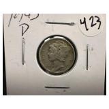 1943-D Silver Mercury Dime