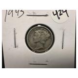1943 Silver Mercury Dime