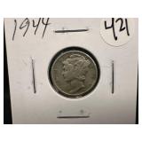 1944 Silver Mercury Dime