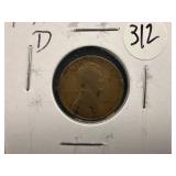 1914-D Lincoln Head Wheat Penny