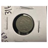 1865 U.S Three Cent Nickel