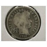 1910-P Barber Silver Dime