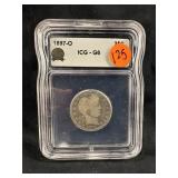 1897-O Silver Barber Quarter