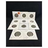 Lot of 11 1899-1912 Liberty Head Nickels