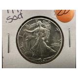 1941-P UNC GEM Walking Liberty Silver Half Dollar