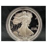 1988 1oz .999 Pure Silver Eagle Proof w/COA