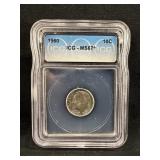 1960 MS67 ICG Roosevelt Silver Dime