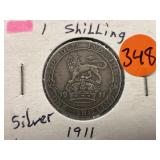 1911 Great Britain 1 Shilling