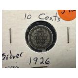 1926 Netherlands 10 Cent Coin