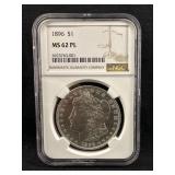 1896 MS62 Proof Like Morgan Silver Dollar