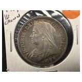 1901 Great Britain Silver Half Crown