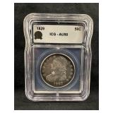 1829 Certified Capped Bust Silver Half Dollar