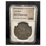 1897 Great Britain Silver Trade Dollar Chopmarked