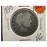 1898 Silver Barber Half Dollar