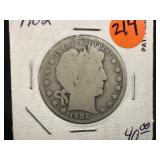 1902 Silver Barber Half Dollar