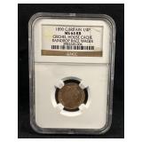 1890 MS64 RB Great Britain 1/4 Penny