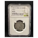 1880-92 Tibet Type B CN Tangka Silver Coin