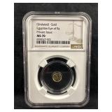 Gold Egyptian Eye of Ra 1/500thoz .999 Gold