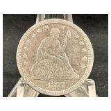 1877-S Seated Liberty Silver Quarter