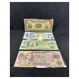 Lot of 4 Peso and Philippines Notes