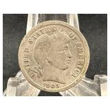 1905-S Barber Silver Dime