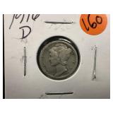 1916-D Silver Mercury Dime