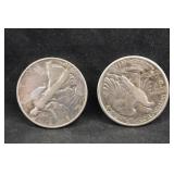 Lot of 2 Walking Liberty Silver Half Dollars