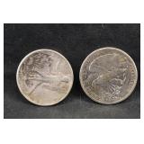 Lot of 2 Walking Liberty Silver Half Dollars