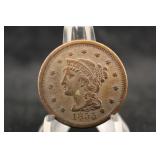 1855 Large Cent Coin
