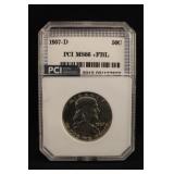 1957-D Certified Franklin Silver Half Dollar