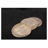 1954-P,D,S Washington Silver Quarter Set