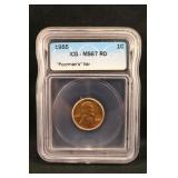1955 MS67 Red Lincoln Wheat Cent