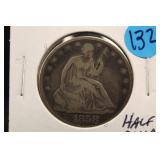 1858-O Silver Seated Liberty Half Dollar