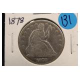 1878 Silver Seated Liberty Half Dollar