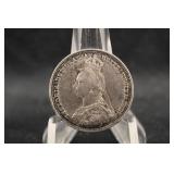 1887 Shilling Silver Jubilee Head Coin