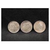 Lot of 3 1943 Silver 3 Pence Coins