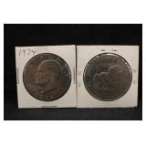 Lot of 2 Mixed Date Eisenhower Dollars